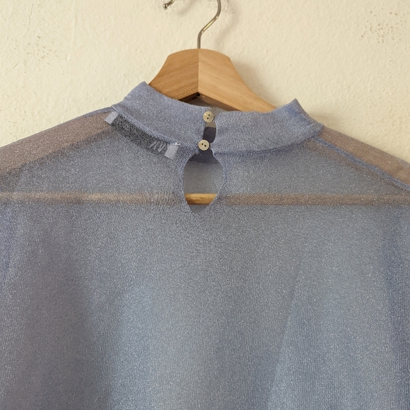 Zara Sheer Shimmer Blouse - Picture 8 of 10